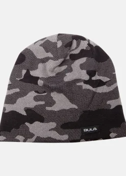 Hot Bula CAMO PRINTED WOOL BEANIE DGREY