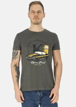 Koppartrans Car Logo Tee Olive Melange