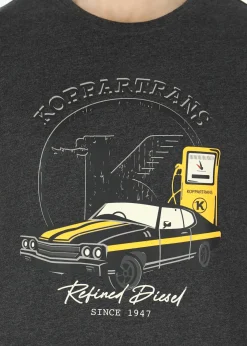 Online Koppartrans Car Logo Tee Dk. Grey Melange