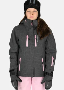 New Swedemount Cervinia Jacket JR Charcoal Melange/Light Pink