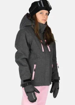 New Swedemount Cervinia Jacket JR Charcoal Melange/Light Pink