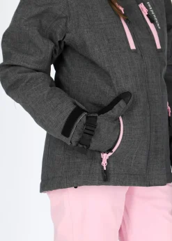 New Swedemount Cervinia Jacket JR Charcoal Melange/Light Pink