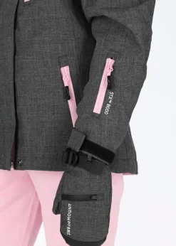 New Swedemount Cervinia Jacket JR Charcoal Melange/Light Pink