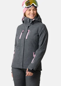 New Swedemount Cervinia Jacket W Charcoal Melange/Light Pink