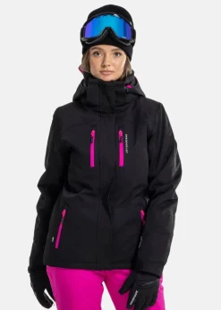 Best Swedemount Cervinia Jacket W Black/Fresh Pink