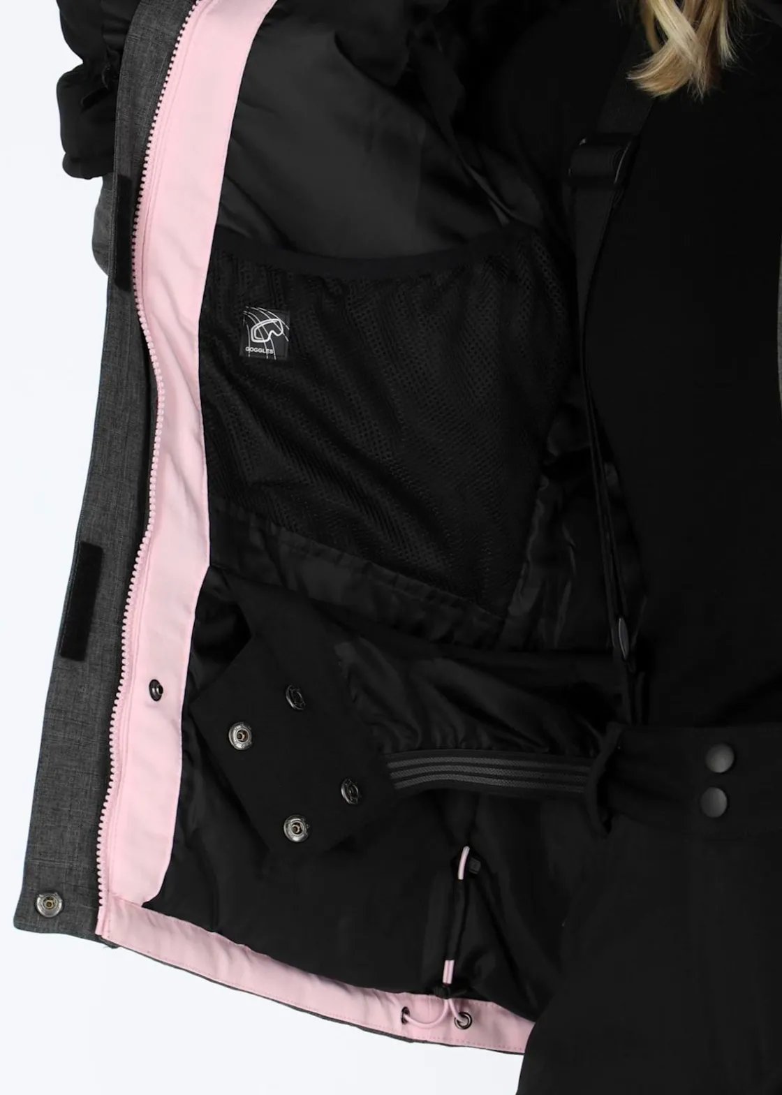 Swedemount Cervinia Jacket W Charcoal Melange/Lt.Pink