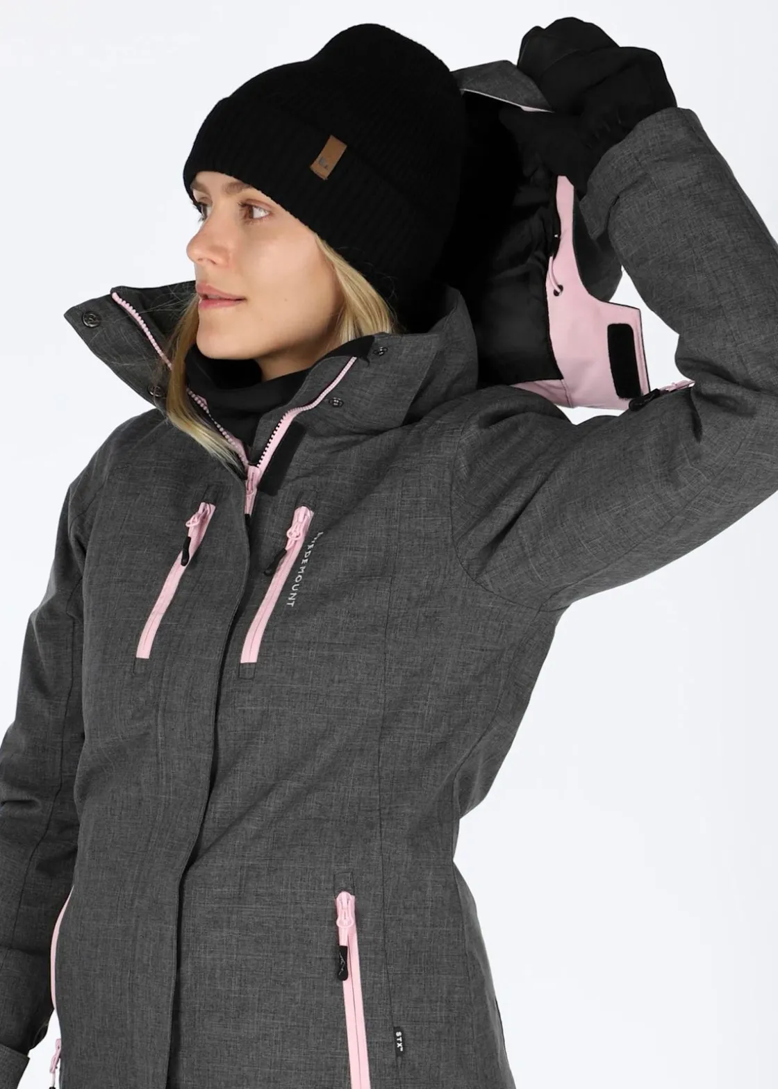 Swedemount Cervinia Jacket W Charcoal Melange/Lt.Pink