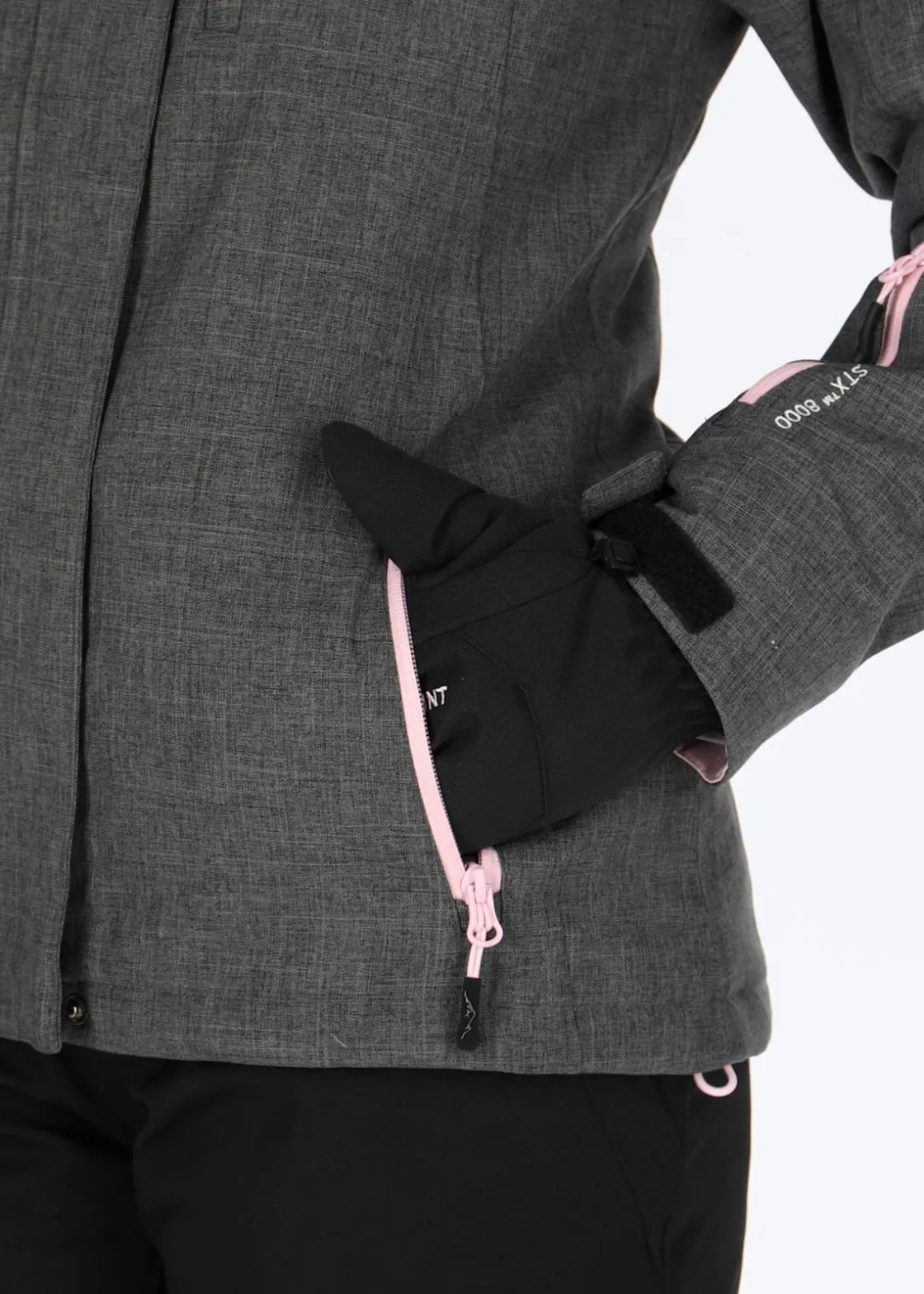 Swedemount Cervinia Jacket W Charcoal Melange/Lt.Pink