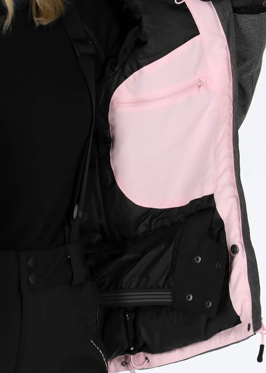 Swedemount Cervinia Jacket W Charcoal Melange/Lt.Pink