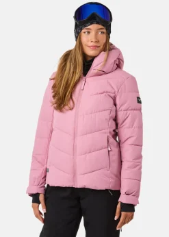 New Swedemount Cervinia Puffer Ski Jacket W Dusty Rose