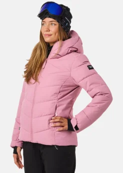 New Swedemount Cervinia Puffer Ski Jacket W Dusty Rose