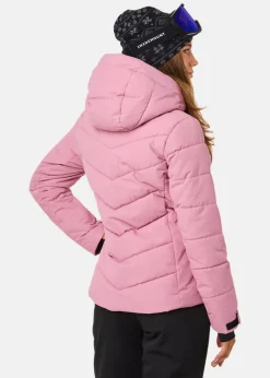 New Swedemount Cervinia Puffer Ski Jacket W Dusty Rose