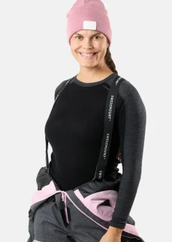 New Swedemount Cervinia Skisuit Long W Charcoal Melange/Light Pink