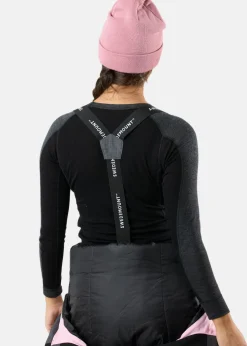 New Swedemount Cervinia Skisuit Long W Charcoal Melange/Light Pink