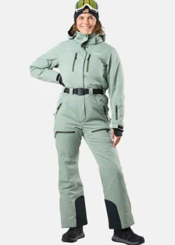 Best Swedemount Cervinia Skisuit Long W Seaweed Green/Dk Olive