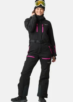 Sale Swedemount Cervinia Skisuit Long W Black/Fresh Pink