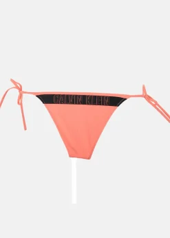 Discount Calvin Klein CHEEKY STRING SIDE TIE BIKINI Flamingo