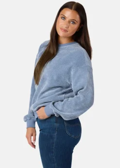 Discount Swedemount Chenille Lounge Crew Neck W Dusty Blue