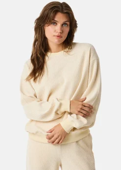 New Swedemount Chenille Lounge Crew Neck W Oatmeal