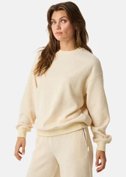 New Swedemount Chenille Lounge Crew Neck W Oatmeal