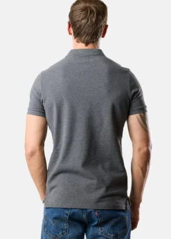 Best Superdry CLASSIC PIQUE POLO Rich Charcoal Marl