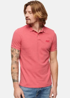 Outlet Superdry CLASSIC PIQUE POLO Punch Pink Marl