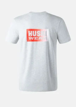 Sale Huski Wear Coastal Logo Tee Light Grey Melange