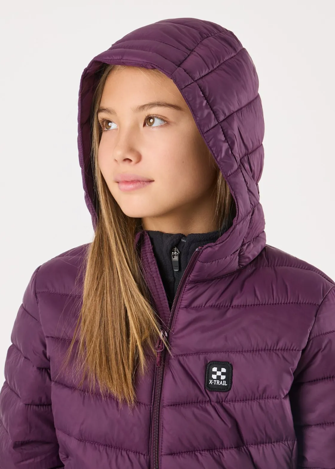 Outlet X-trail Colorado Lightweight Hooded Coat JR Burgundy
