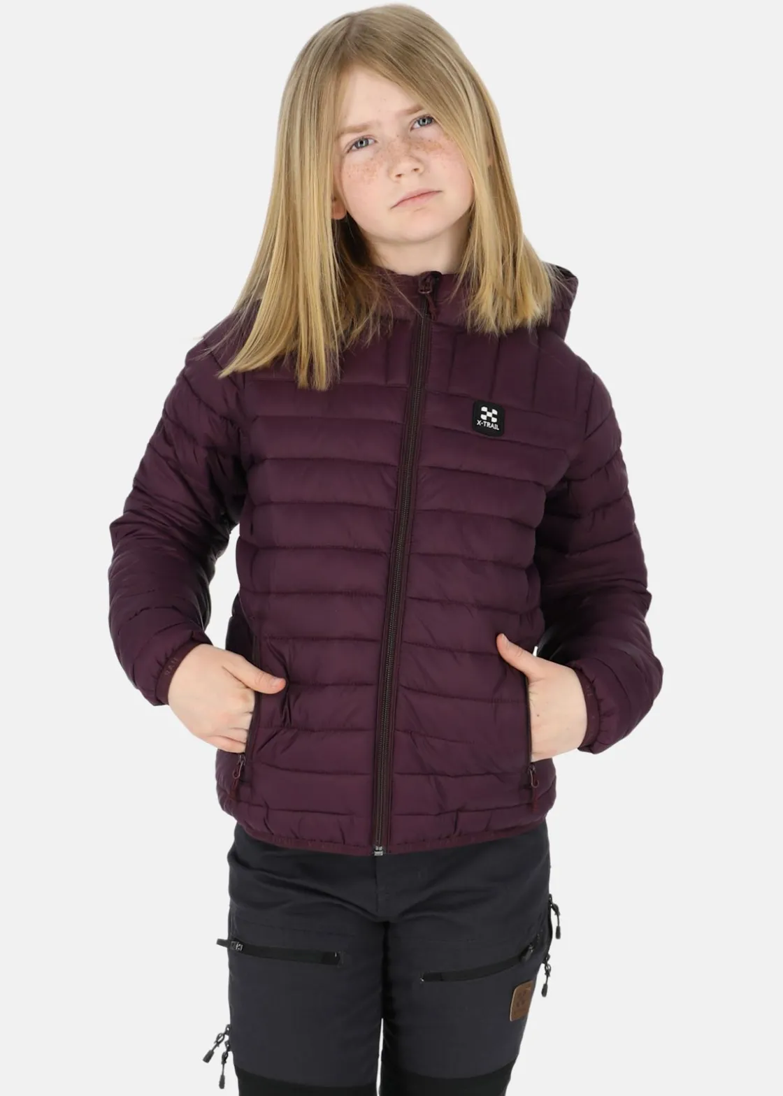 Outlet X-trail Colorado Lightweight Hooded Jacket JR Burgundy