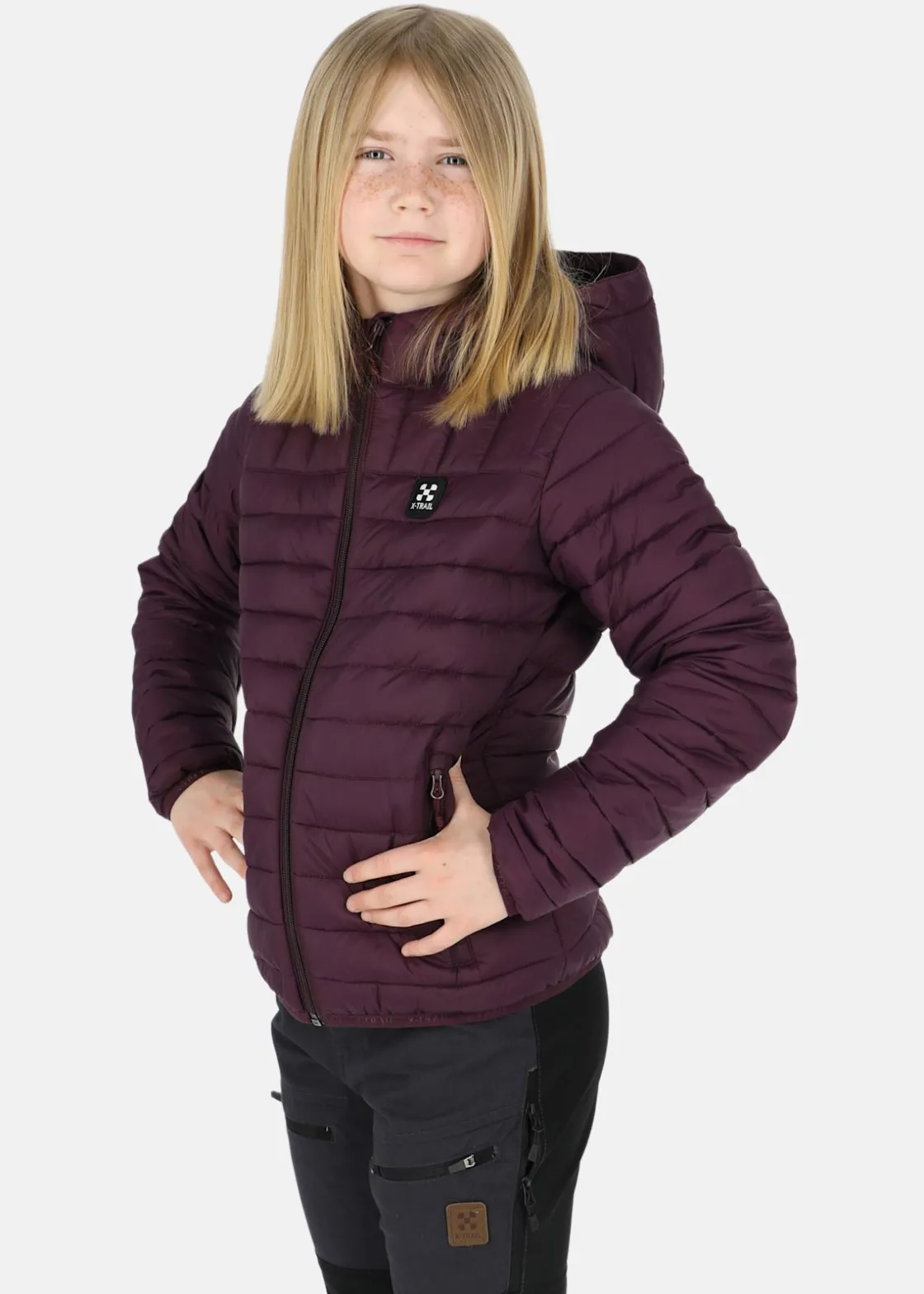 Outlet X-trail Colorado Lightweight Hooded Jacket JR Burgundy