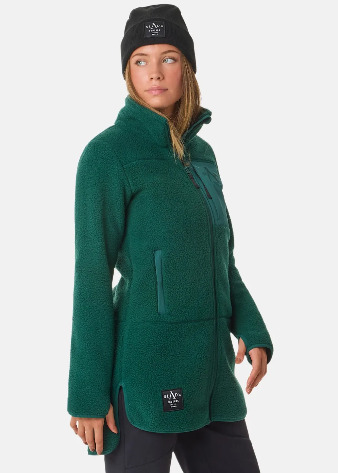 Discount Slade Colorado Pile Coat W Emerald Green