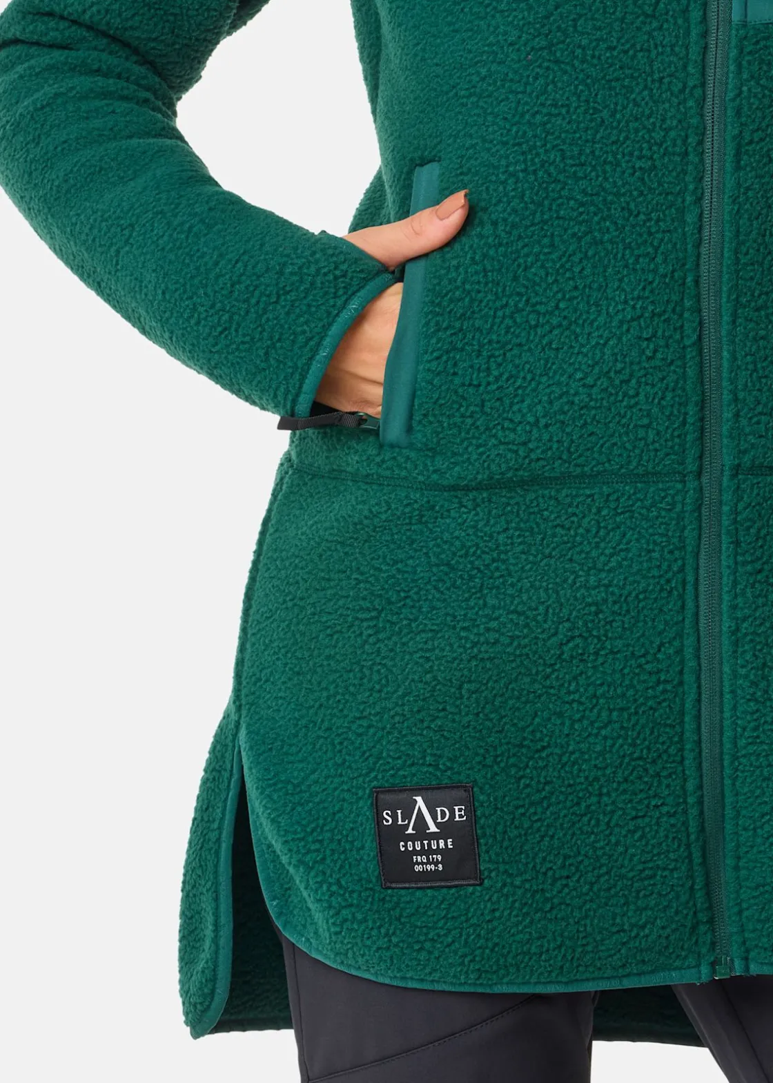 Discount Slade Colorado Pile Coat W Emerald Green
