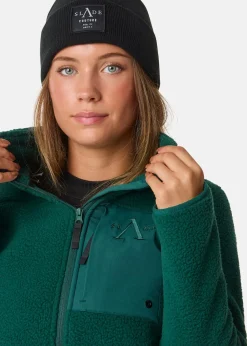 Discount Slade Colorado Pile Coat W Emerald Green