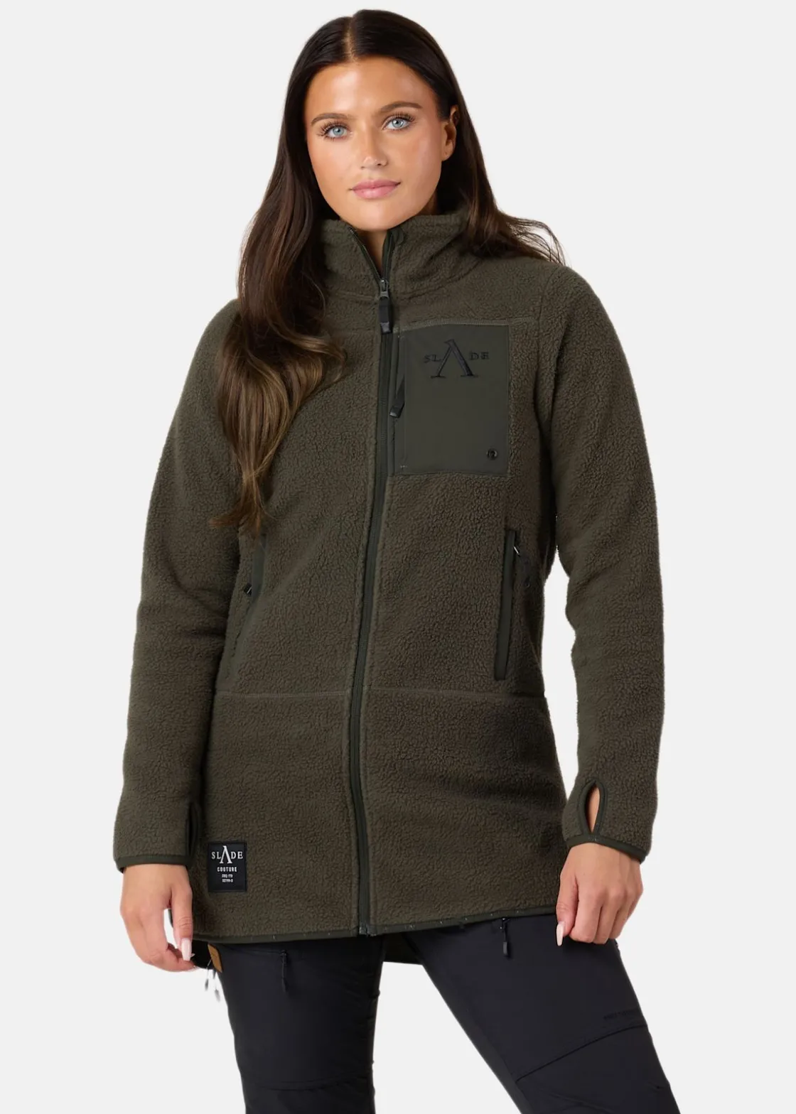 Clearance Slade Colorado Pile Coat W Olive