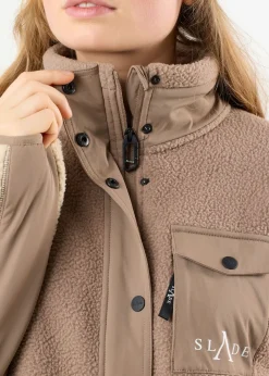 Sale Slade Colorado Pile Jacket W Coffee/Sand