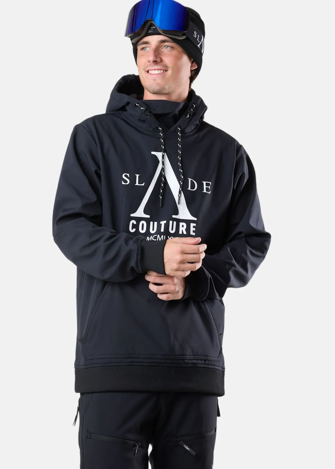 New Slade Colorado Softshell Snow Hood Black/White