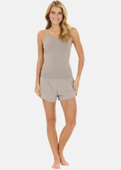 Clearance Athlecia Connie W Padded Sports Bra Top Light Heather