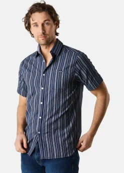 Outlet Seaside Coos Bay Shirt Navy Stripe