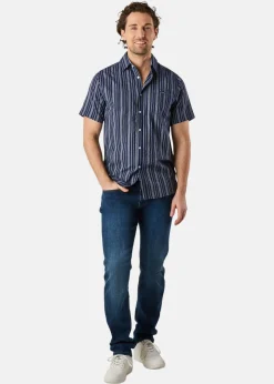Outlet Seaside Coos Bay Shirt Navy Stripe