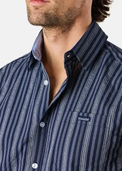 Outlet Seaside Coos Bay Shirt Navy Stripe