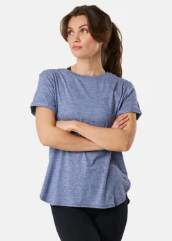 Best Swedemount Core Loose Fit Tee W Lt. Midnight Blue Melange