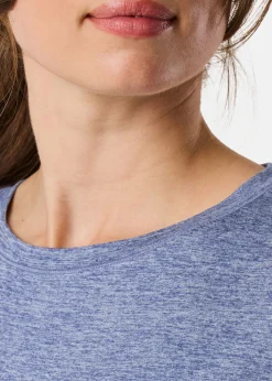 Best Swedemount Core Loose Fit Tee W Lt. Midnight Blue Melange