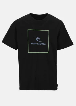 New Rip Curl CORP ICON TEE-BOY BLACK
