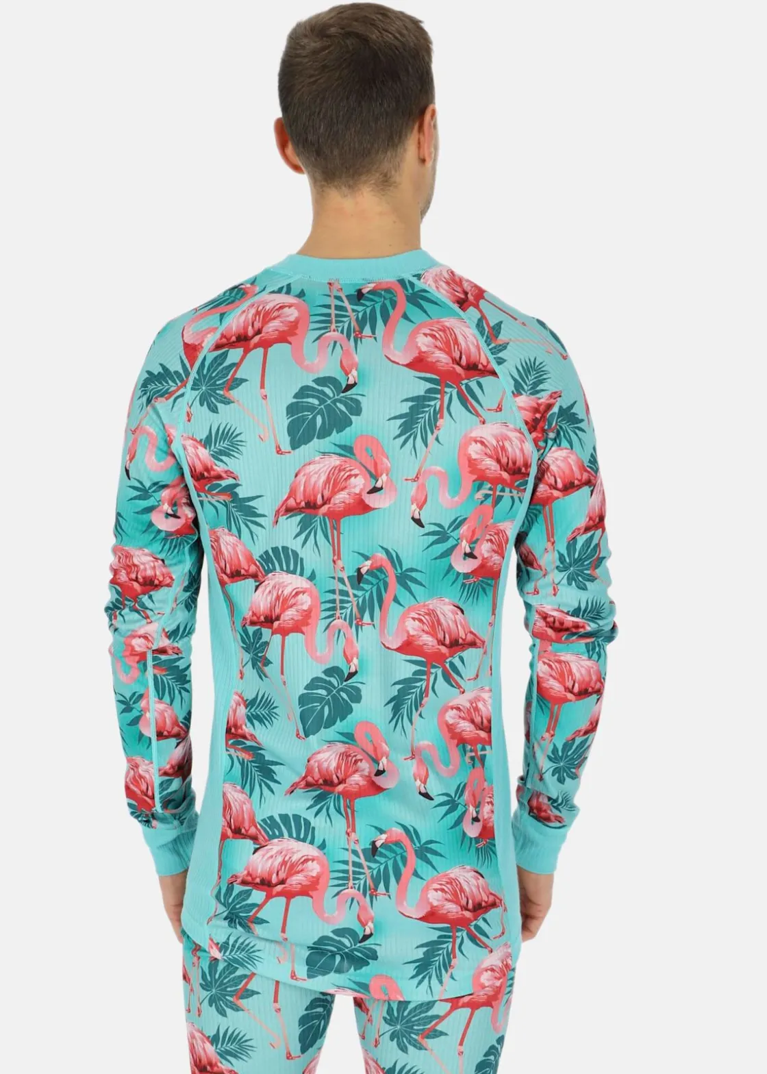 Outlet Blount & Pool Crewneck L/S Baselayer Flamingo AoP