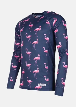 New Blount & Pool Crewneck L/S Baselayer Navy Flamingo
