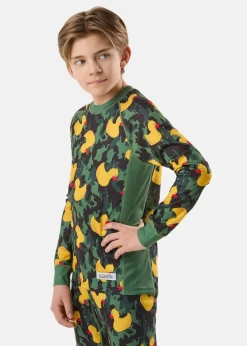 Online Blount & Pool Crewneck L/S Baselayer JR Camo Yellow Duck