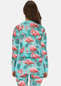 Clearance Blount & Pool Crewneck L/S Baselayer W Flamingo AoP