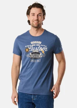 Discount Koppartrans Custom Tee Denim Blue Melange