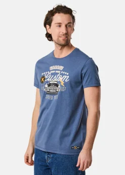 Discount Koppartrans Custom Tee Denim Blue Melange