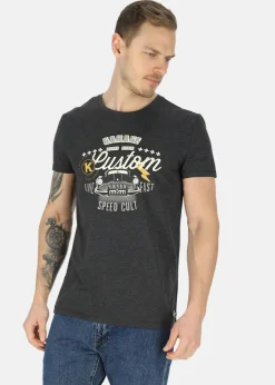 Outlet Koppartrans Custom Tee Dk. Grey Melange